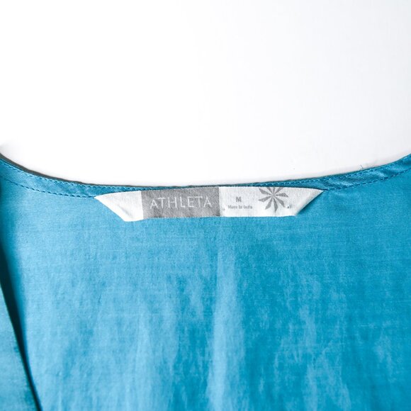 ATHLETA Blue Ombre Bell Sleeve Deep V Neck Swim Cover Up - Size Medium - Picture 8 of 13